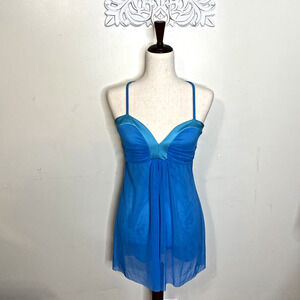 KELLE K1T1 Adult M Ballet Dance Jazz Lyrical Performance Lace Back BLUE Made USA